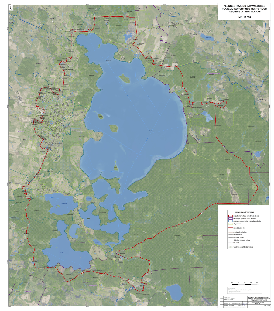 2br. Platelių kurortinės teritorijos ribų nustatymo planas M10000 (88×100). Plungės rajono savivaldybės nuotr.