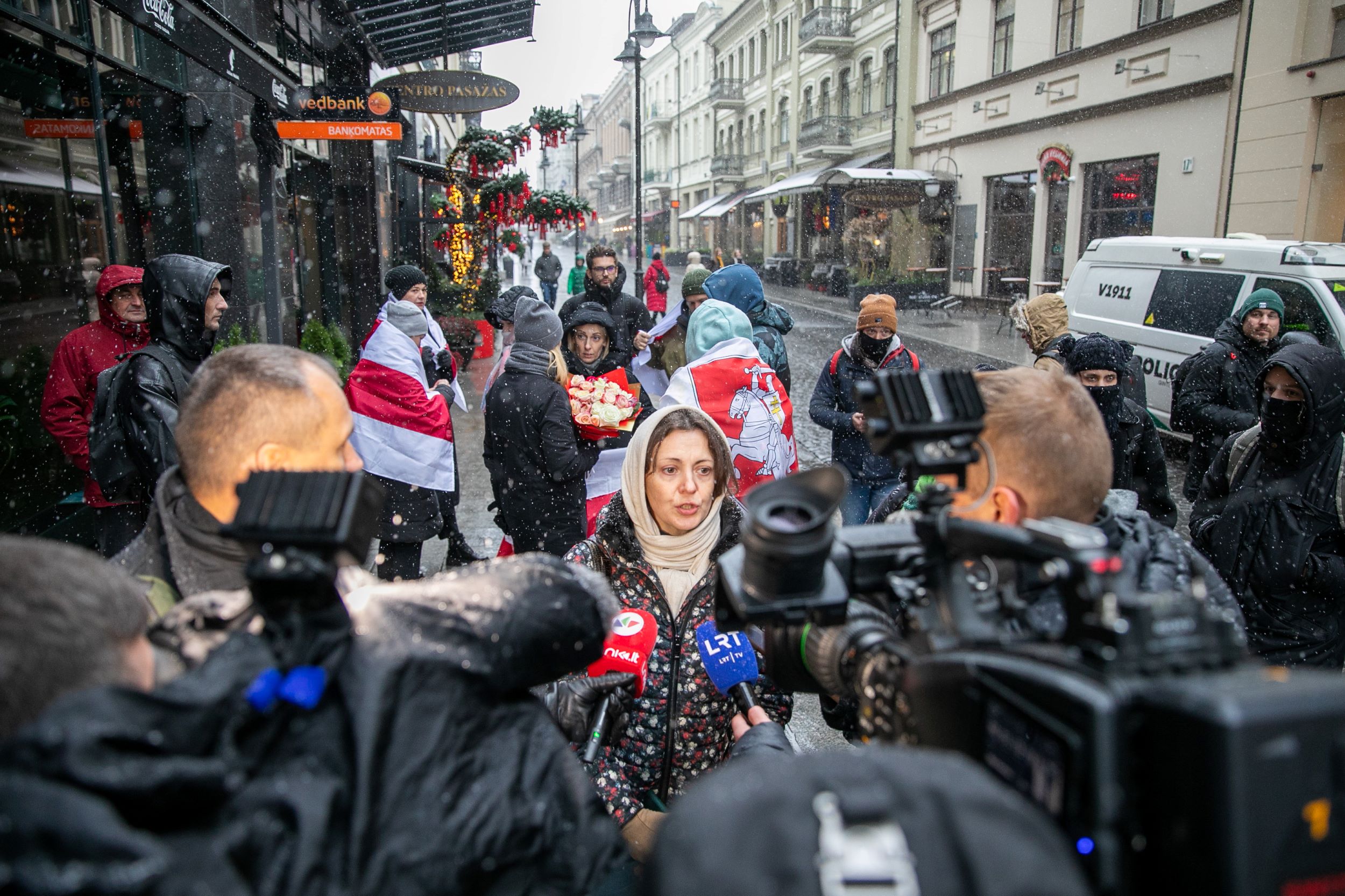 Baltarusių akcija ginant V. Veremeyčiko garbę ir gyvybę. ELTA / Orestas Gurevičius