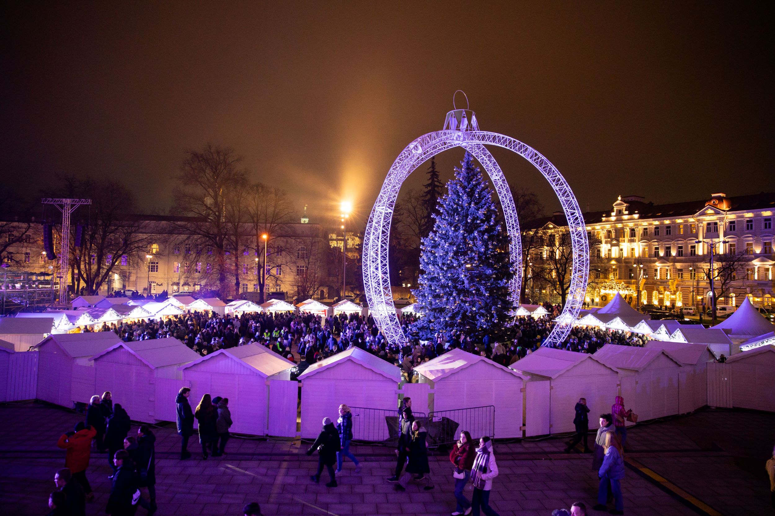 Vilniaus Kalėdų eglės įžiebimas . ELTA / Andrius Ufartas