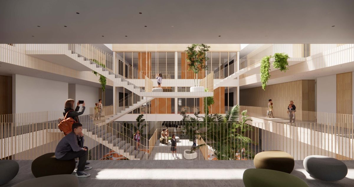 Interjeras. Progimnazija Lozoraičio g. / „Office De Architectura“ vizualizacija