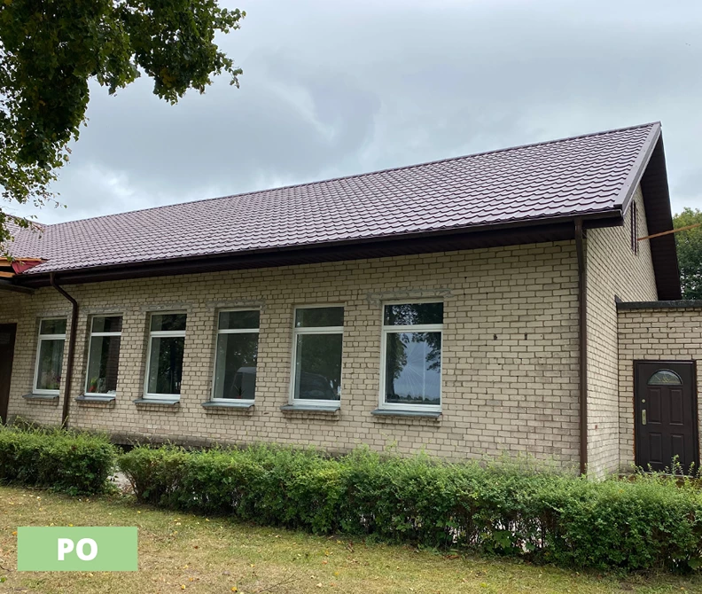 Atnaujintas Dapkiškių kultūros namų pastato stogas