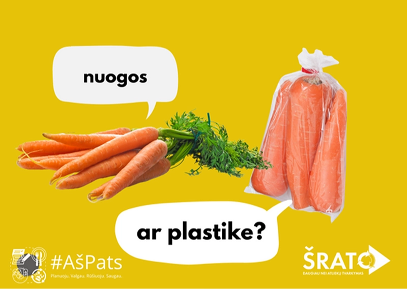 Morkos plastike: perteklinis pakavimas ar maisto švaistymo prevencija?