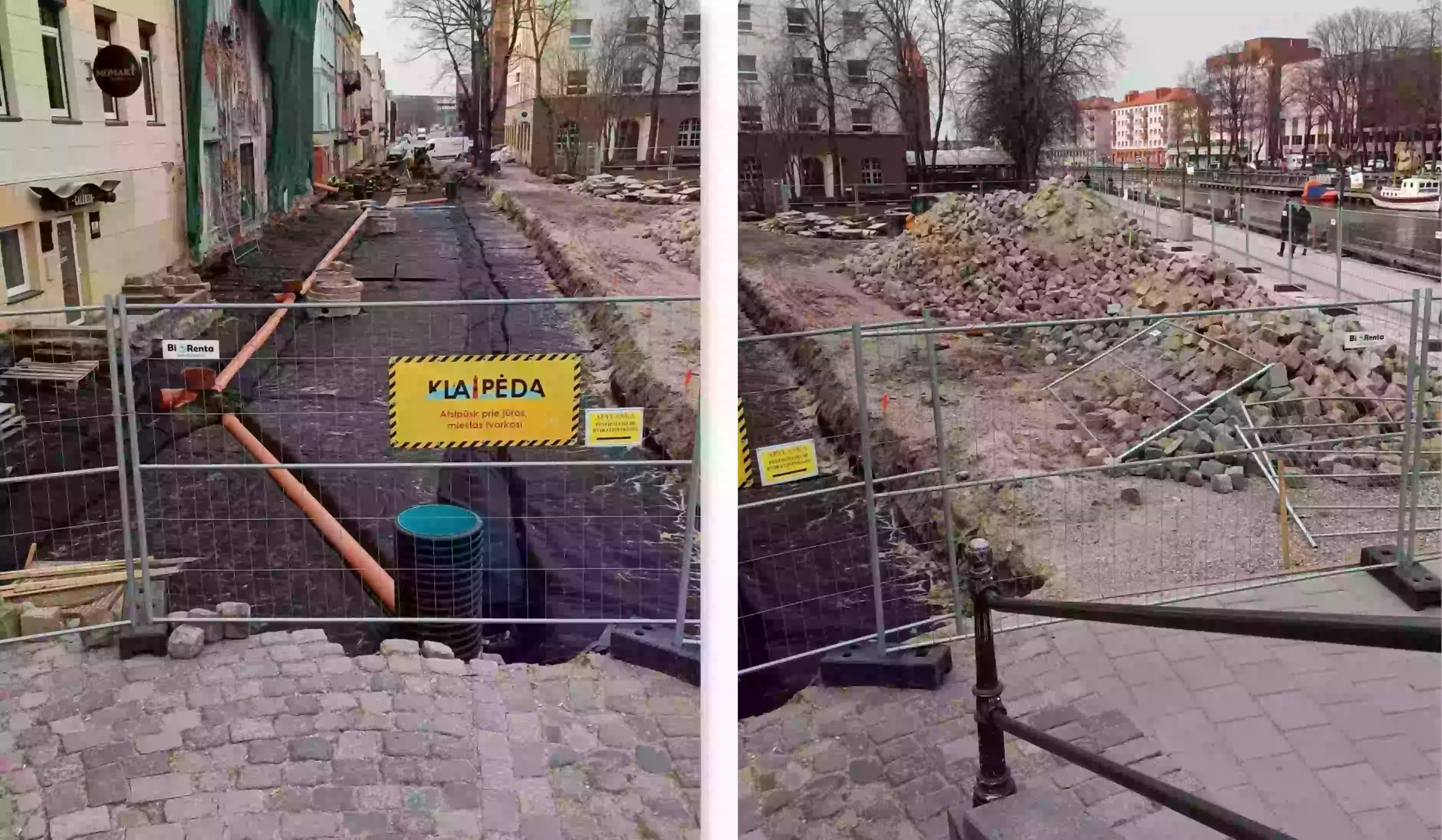 Klaipėdos verslininkai skundžiasi dėl per ilgai užtrukusio senamiesčio gatvių remonto