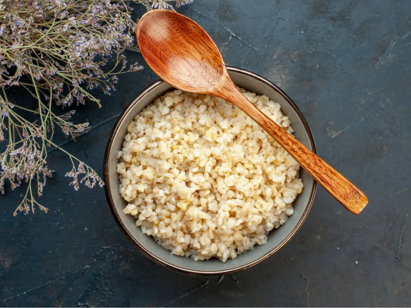 top-view-cooked-pearl-barley