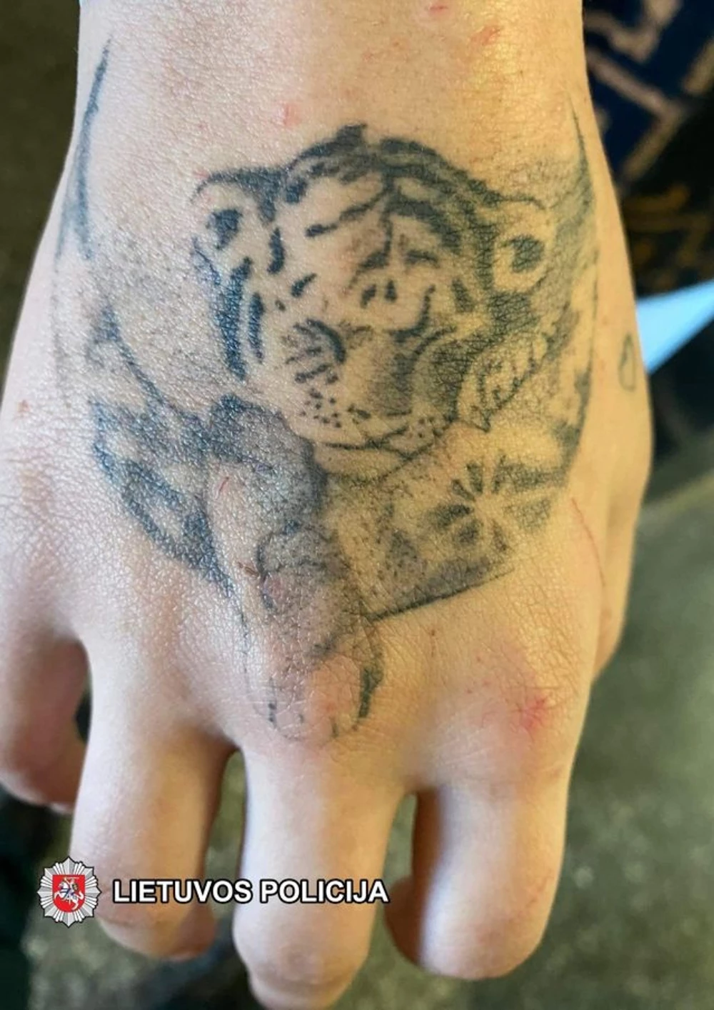 Tatuiruotė ant rankos, kurią turi globotinė
