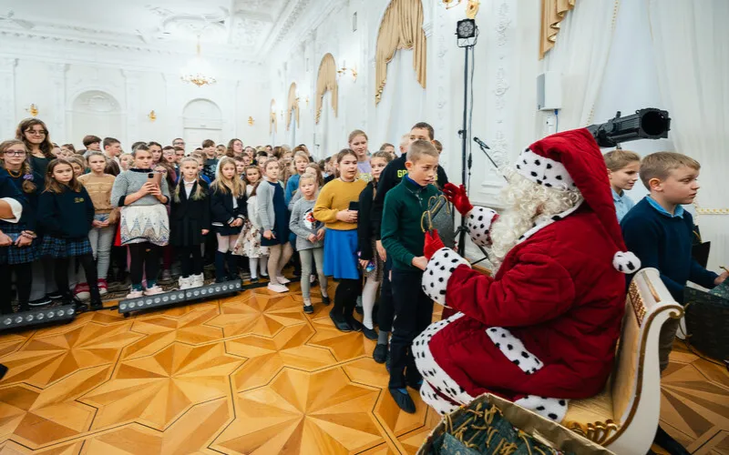 Susitikimas su Kalėdų seneliu / LR Prezidento kanceliarijos/Eitvydo Kinaičio nuotr.