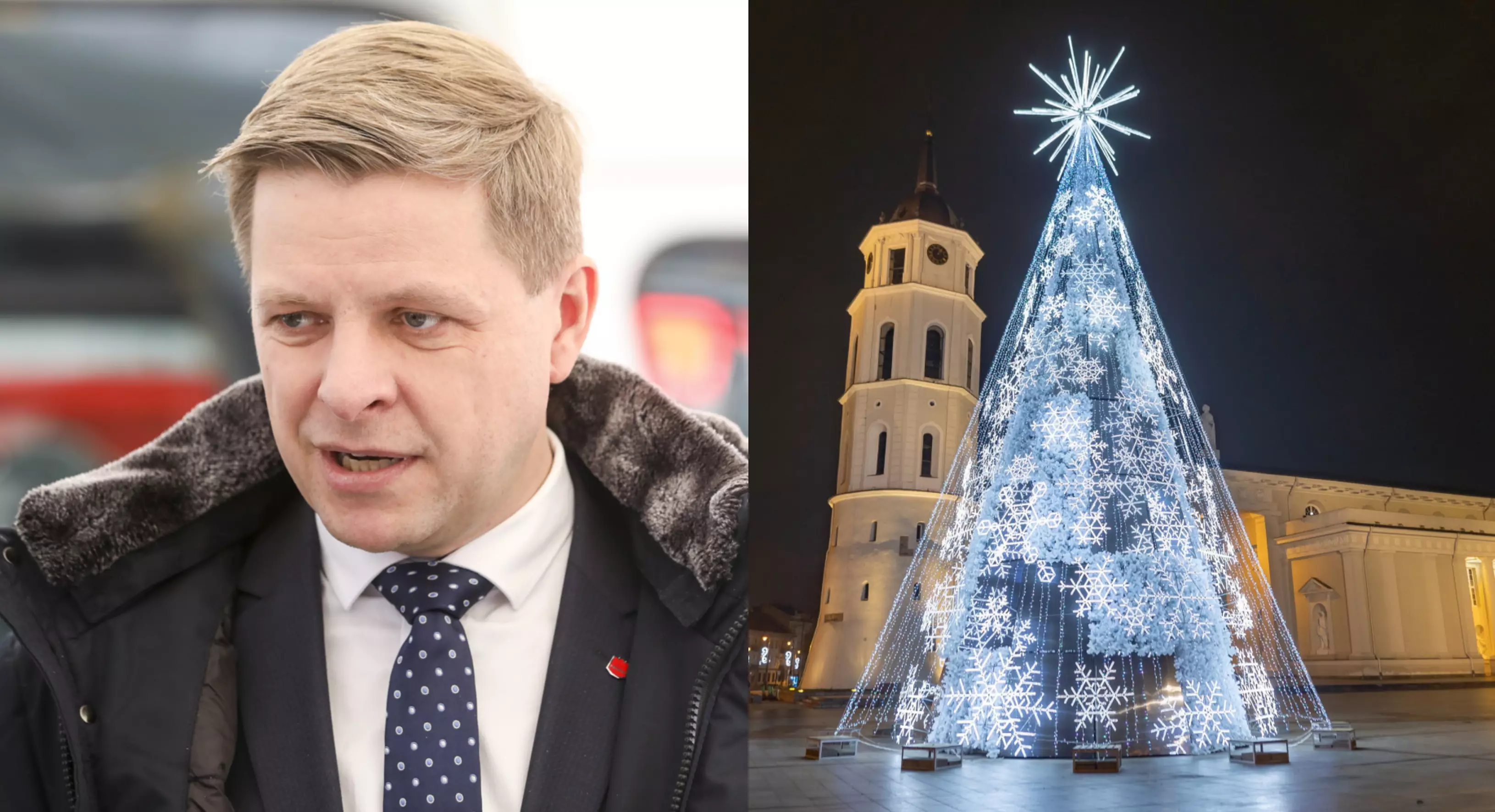 R. Šimašius tik dabar prabilo apie rekordiškai brangią sostinės Kalėdų eglę: siūlo jai skirtus pinigus paaukoti Ukrainai