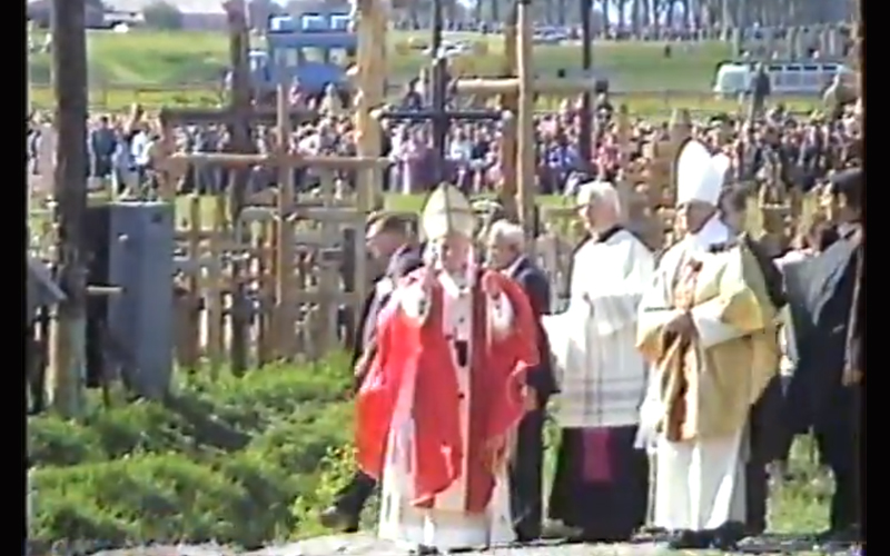 Popiežius Kryžių kalne 1993m.