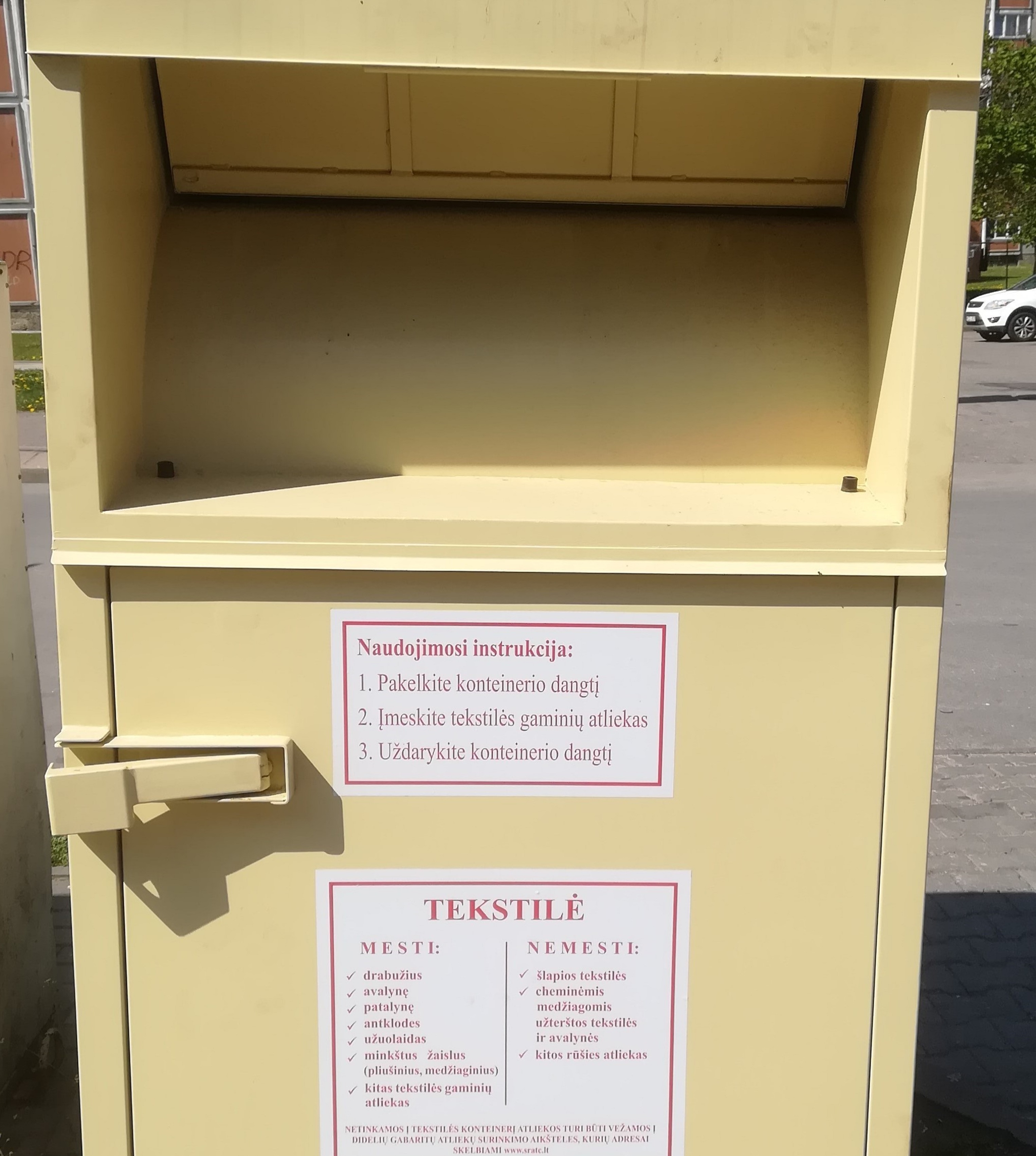 ETAPLIUS iauli Mieste Pastatyti Tekstil s Atliek Konteineriai